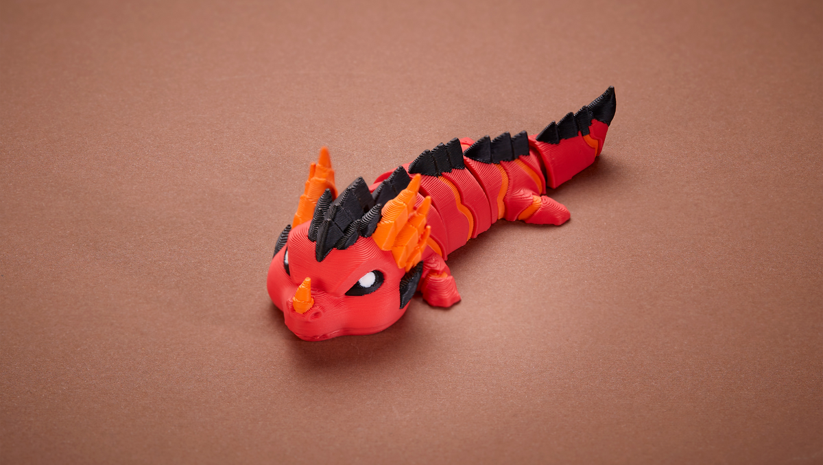 Magma Dragon - Premium Articulated Flexi Dragon