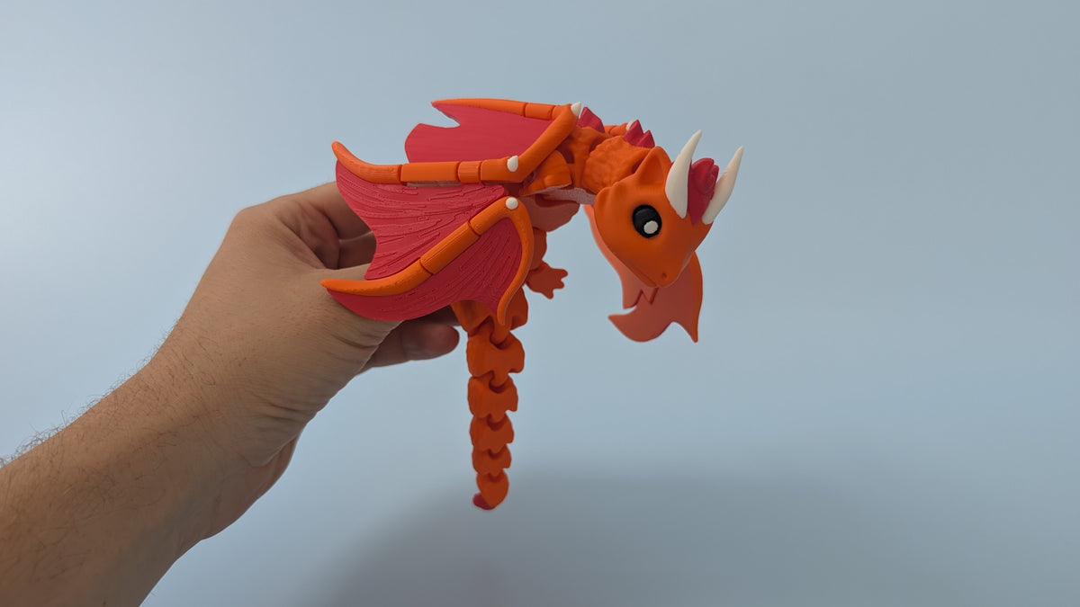 Elder Fire Dragon - Premium Articulated Flexi Dragon