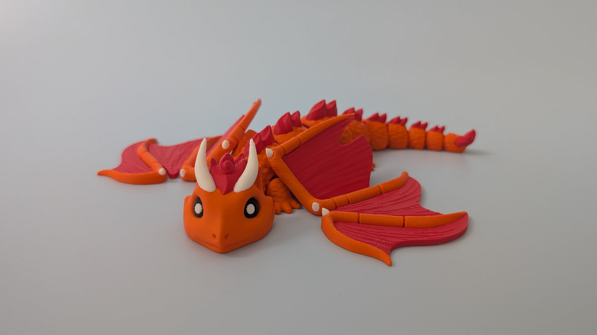 Elder Fire Dragon - Premium Articulated Flexi Dragon